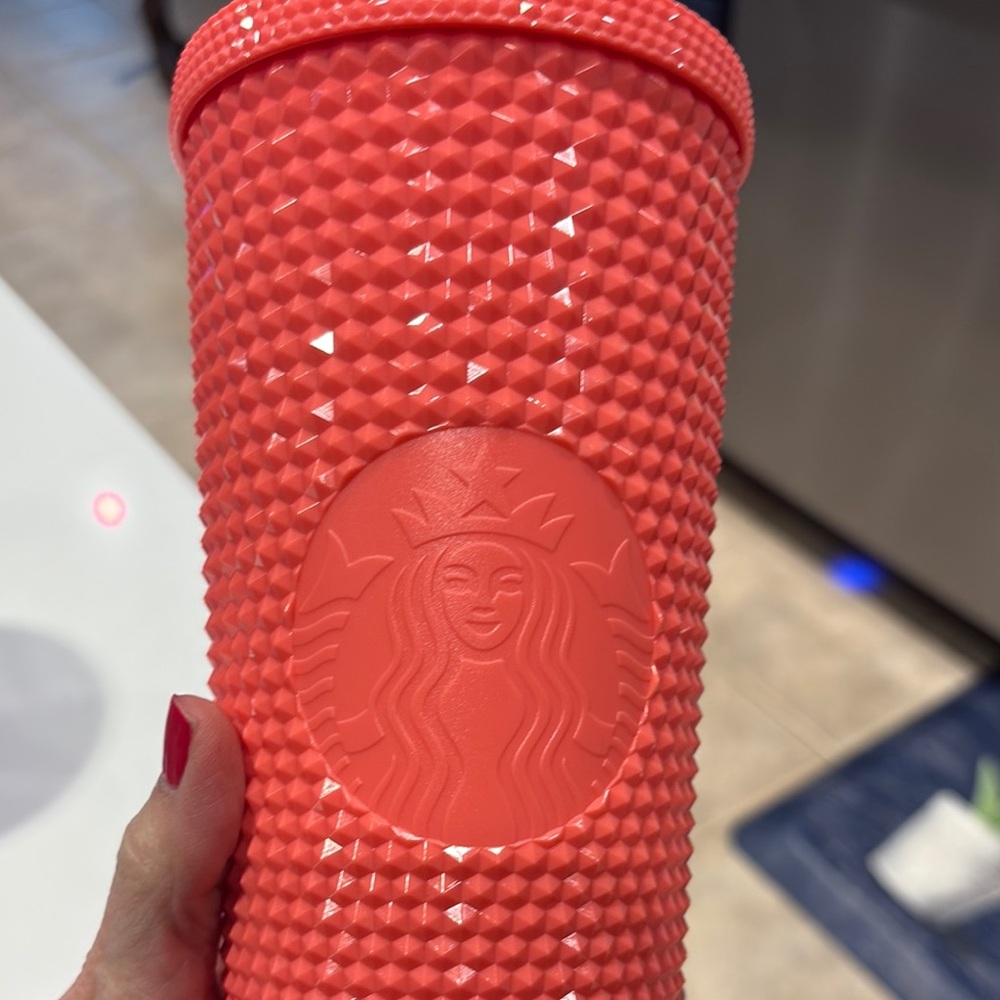 Starbucks Coral Textured Tumbler